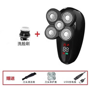 新安怡PHILIPS飛利浦德國進(jìn)口大功率剃光頭神器電動(dòng)剃須刀五刀頭刮胡刀自刮剃頭理發(fā)器 升級數顯款+洗臉刷