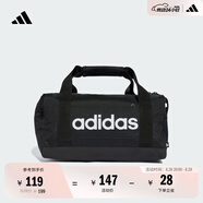 adidas大容量運動健身斜挎手拎包男女春季新款阿迪達斯官方JE8347 黑色/白色   NS