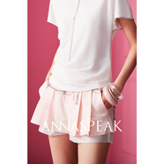 ANNASPEAKCleanFit靜奢學(xué)院風(fēng)網(wǎng)紗拼接短褲新款薄款高腰褲子夏女 云粉色 S ;48小時(shí)內發(fā)貨