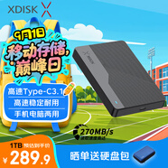 小盤(pán)(XDISK)1TB移動(dòng)硬盤(pán)Type-C3.1高速硬盤(pán)Q系列2.5英寸便攜精英款270M/S穩定耐用