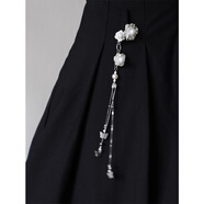 SNQP新中式山茶花與蝴蝶流蘇胸針女古裝旗袍西裝褲鏈裙鏈腰鏈長(cháng)款別針 蝴蝶流蘇胸針