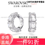 施華洛世奇  MATRIX SQUARE 夾式耳環(huán)女七夕情人節(jié)禮物 白色 耳夾