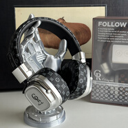 ROBERILLINE柏林之聲2505新款高顏值歐美復(fù)古無(wú)線藍(lán)牙耳機(jī)重低音頭戴式耳機(jī)搖滾流行耳機(jī) 【聯(lián)名】銀黑款【芯片5.4】