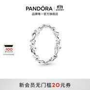 潘多拉（PANDORA）時(shí)刻繩結(jié)戒指現(xiàn)代符號(hào)寓意優(yōu)雅時(shí)尚簡(jiǎn)約生日禮物送女友 聯(lián)系客服 了解尺碼 48MM(建議90斤以下)