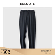 Brloote/巴魯特男士休閑褲修身小腳長(cháng)褲夏季商務(wù)休閑褲子男 藏青 175/82A