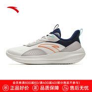 安踏流云｜男鞋運動(dòng)鞋男秋季皮網(wǎng)面透氣慢跑鞋輕便減震男士休閑鞋子 【加絨棉鞋】象牙白/一度灰/新墨水藍-15 42 (260mm)