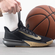 耐克（NIKE）耐克官方 男鞋運動(dòng)鞋 新款精密比賽訓練鞋休閑鞋耐磨緩震籃球鞋男 精密7/黑金色/出眾緩震 44.5 （內長(cháng)285mm）