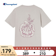 Champion時(shí)尚百搭 短袖T恤 M301灰色 M
