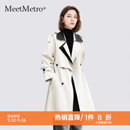MeetMetro瑪依爾女神范收腰風(fēng)衣外套女2025秋季新款氣質(zhì)中長(zhǎng)款大衣 米杏【現(xiàn)貨】 M