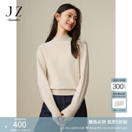 玖姿·安娜蔻簡(jiǎn)約柔軟100羊毛半高領(lǐng)打底針織衫女冬款 杏色 2XL