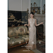 無(wú)艷一禾【金棠硯】新中式國風(fēng)提花連衣裙重工流蘇半身裙兩件套裝 金棠硯_連衣裙 M