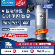 美的（Midea）星澈系列空氣凈化器除甲醛異味吸煙空氣加濕器家用除菌除異味寵物凈化器過敏源新風(fēng)機(jī)無霧加濕 【凈化升級(jí)甲醛數(shù)顯+加濕】RX600PROH