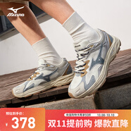 美津濃（MIZUNO）男女跑步鞋 緩震透氣 網(wǎng)面拼接 反光標(biāo)識(shí) RACER S 01/丹寧  44.5
