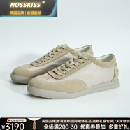 NOSSKISS國際奢侈品牌男鞋春夏新款德訓(xùn)鞋簡約柔軟皮革小白鞋休閑百搭板鞋 灰色 38 皮鞋碼=運動鞋39