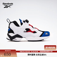 Reebok銳步官方男女同款I(lǐng)NSTAPUMP FURY 95經(jīng)典一腳蹬充氣運(yùn)動(dòng)休閑鞋 100033183 白/黑/藍(lán) 36.5