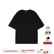 BODYDREAM潮牌短袖男重磅t恤oversize美式純棉運動體恤純色上衣潮 黑色 2XL