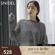 SNIDEL純色透視船領(lǐng)露肩針織衫上衣SWNT244039 混合色 均碼 （F）