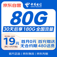 中國電信19元【180G超大流量卡】月租全國通用手機(jī)卡電話卡長期5G非無限永終身純上網(wǎng)