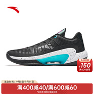 安踏（ANTA）三分雨LITE V2|籃球鞋男耐磨防滑透氣實戰(zhàn)低幫運動鞋 黑-5 42.5