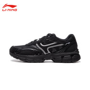李寧（LI-NING）奔騰P1000經(jīng)典千禧男款厚底潮流休閑復古舒適慢跑鞋AGCU411 黑色 AGCU411-2 42