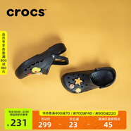 CROCS卡駱馳洞洞鞋貝雅男鞋女鞋輕便耐磨一腳蹬拖鞋休閑鞋|10126 黑色-001 36 /37(220mm)
