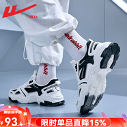 回力老爹鞋子男鞋春夏季網(wǎng)面戶外休閑鞋男士厚底增高運動鞋輕便跑步鞋 黑白【主圖款】 39