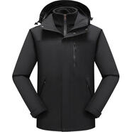 水畔衣人泉州唯厚冬季工裝定制印logo加絨加厚工作服外套團(tuán)隊(duì)服訂制服裝印 黑色【三合一可拆卸】銀狐絨 均碼 定制衣服-請聯(lián)系客服