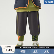 馬·拉丁（M.Latin）/超能力朋友兒童男童女童年新款秋裝趣味貼布休閑長(zhǎng)褲 613917855D假黑 冬款 150