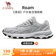 駱駝（CAMEL）漫游復(fù)古慢跑鞋男加絨運動鞋子 K13S09L7015A 奶白/椰子灰 40