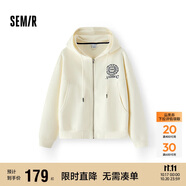 森馬（Semir）[商場同款]外套女連帽刺繡學(xué)院風(fēng)2025春寬松質(zhì)感夾克101125108002