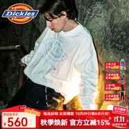 dickies X Mastermind JAPAN 聯(lián)名衛(wèi)衣 復(fù)古美式寬松長(zhǎng)袖T恤男 DK0A8D83 白色 S