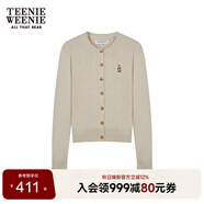 Teenie Weenie小熊女裝毛針織衫2025秋季新款柔軟舒適氣質(zhì)優(yōu)雅開衫