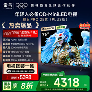 TCL雷鳥(niǎo) 【固定掛架送裝一體】鶴6 PRO 25款（PLUS版）75英寸QD-MiniLED國家補貼電視機75S595C Pro-A