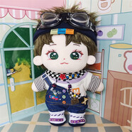 棉花娃娃丁禹兮新款毛絨長(cháng)發(fā)小丁舟玩偶公仔節日禮品現貨 小丁舟+方程式套裝+護目鏡 20cm骨架款現貨