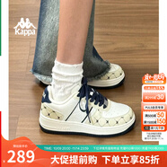 KAPPA卡帕背靠背女鞋厚底板鞋女2025秋季新款百搭小白鞋休閑運動鞋子女 經(jīng)典白/芭蕉綠 012C 35 (220mm)