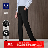 海瀾之家（HLA）休閑褲男領(lǐng)昂行政休閑褲免燙商務(wù)褲子男25新款秋冬季 黑色4R 33 175/84A 推薦135~142斤