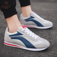 西域駱駝（VANCAMEL）2025新款阿甘跑步鞋春季韓版潮流運動(dòng)休閑鞋男士板鞋百搭跑步潮鞋 1991蘭紅 39