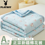 花花公子（PLAYBOY）新疆棉花被空調(diào)被卡通夏涼被夏季可水洗宿舍單人薄款被子兒童被芯 可愛(ài)小羊 150*200cm