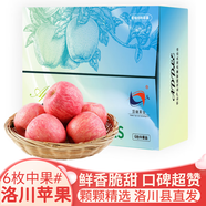洛川蘋(píng)果陜西延安紅富士時(shí)令蘋(píng)果水果禮盒裝蘋(píng)果生鮮新鮮脆甜整箱好吃新鮮 6個(gè)75mm  嚴選果