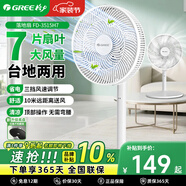 格力電風扇風扇家用落地電扇搖頭小型宿舍臺式臥室臺扇 14寸加重底盤機械款（3515）