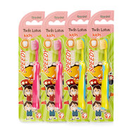 怡雪（ushine）送雙蓮兒童草莓牙膏泰國進(jìn)口雙蓮螺旋高密度軟毛兒童牙刷3-12歲 3-6歲 顏色隨機 4支