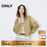 ONLY秋季機(jī)能風(fēng)寬松插肩袖抽繩連帽風(fēng)衣外套女|124336018 C02 淺茶綠色 XS (155) /76A