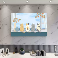 中掌柜電視防塵罩家用55寸75寸掛壁式全包輕奢高級感北歐電視機蓋布新款 貓咪與海所有款升級加厚布料/背面加長(cháng) 78英寸寬180*高107cm定制