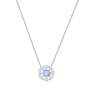 SWAROVSKI施華洛世奇跳動(dòng)的心閃耀鎖骨鏈項(xiàng)鏈女 銀鏈藍(lán)鋯石-5279425