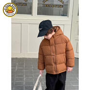 G.DUCKKIDS2025新款洋氣兒童服短款羽絨分衣秋冬季小童外套加厚保暖中大童冬 焦糖色【羽絨棉款】 110 cm