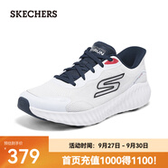 斯凱奇（Skechers）男款運動透氣回彈舒適鞋220392 白色/海軍藍色/WNV 40