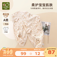 拉比嬰兒連體衣寶寶連體衣新生兒連體哈衣爬服2件裝 趣味熊頭連體衣（2件裝） 52cm