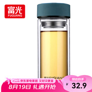 富光 男女士雙層玻璃杯 高硼硅泡茶杯 茶水分離水杯帶茶隔杯子500ml