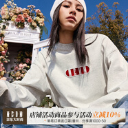 MEDM基礎膠囊Logo美式潮牌字母長(cháng)袖t恤男女潮流體恤打底上衣 雪花灰 L