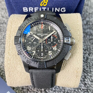 百年靈（BREITLING）【二手99新】百年靈男表 復(fù)仇者系列 自動(dòng)機(jī)械B01機(jī)芯 黃狼夜間任務(wù)黑鳥夜光運(yùn)動(dòng)二手奢侈品正品瑞士名表 24年全套SB0147101B1X1【44表徑】